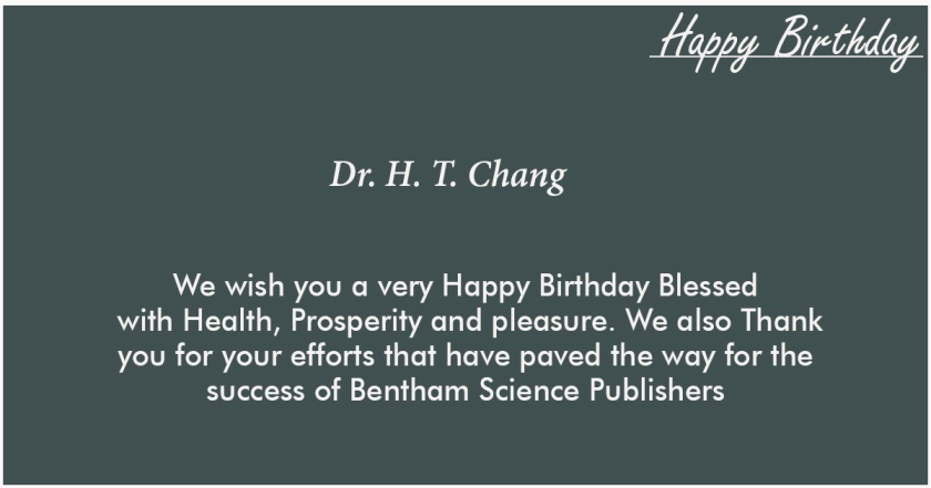 Dr. H. T. Chang